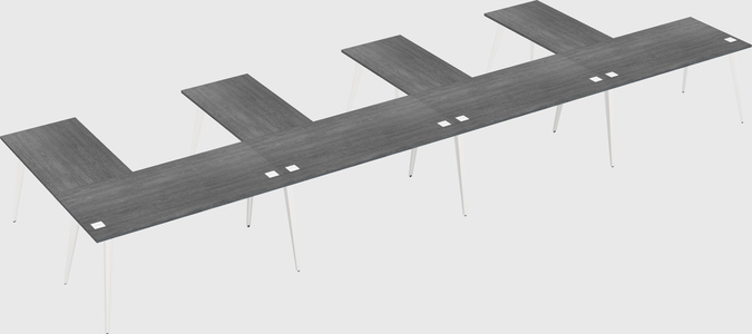 Modern l-shaped office desk