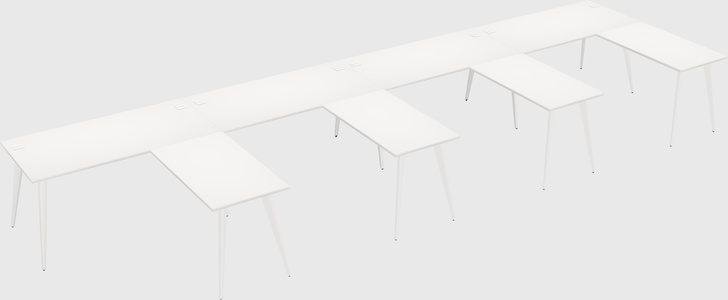 Modern l-shaped office desk