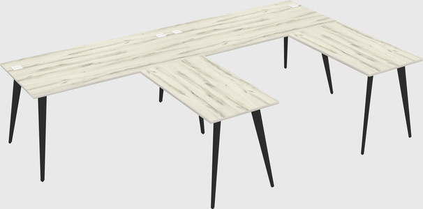 Modern l-shaped office desk