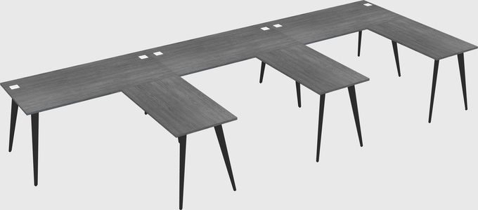 Modern l-shaped office desk