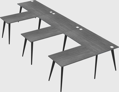 Modern l-shaped office desk