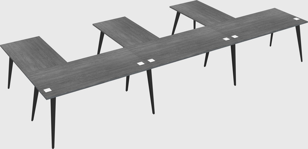 Modern l-shaped office desk
