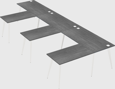 Modern l-shaped office desk