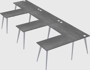 Modern l-shaped office desk