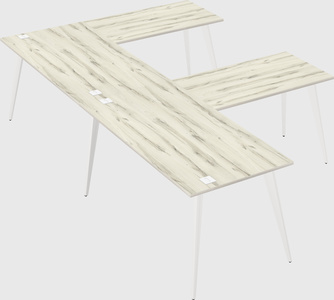 Modern l-shaped office desk