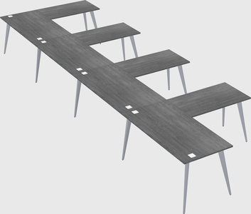 Modern l-shaped office desk