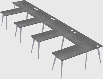 Modern l-shaped office desk