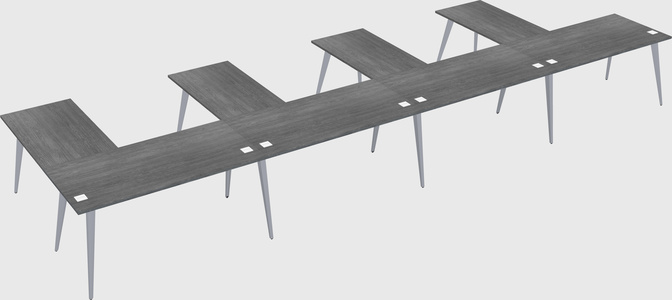 Modern l-shaped office desk