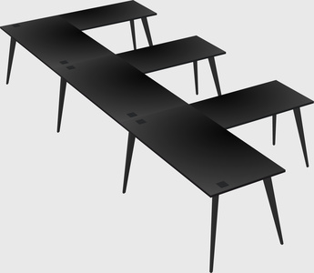 Modern l-shaped office desk