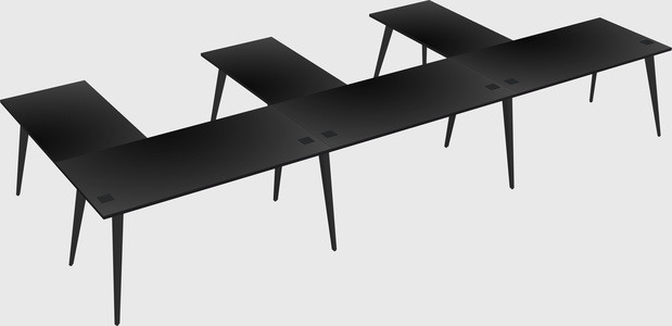 Modern l-shaped office desk