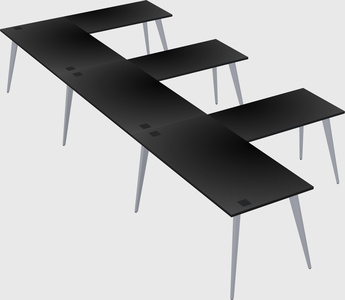 Modern l-shaped office desk
