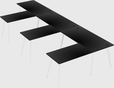 Modern l-shaped office desk