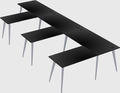 Modern l-shaped office desk