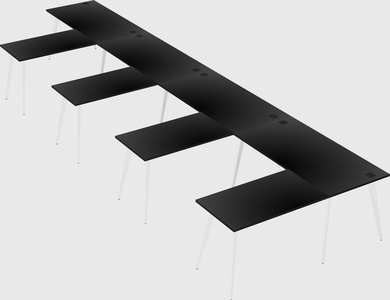 Modern l-shaped office desk