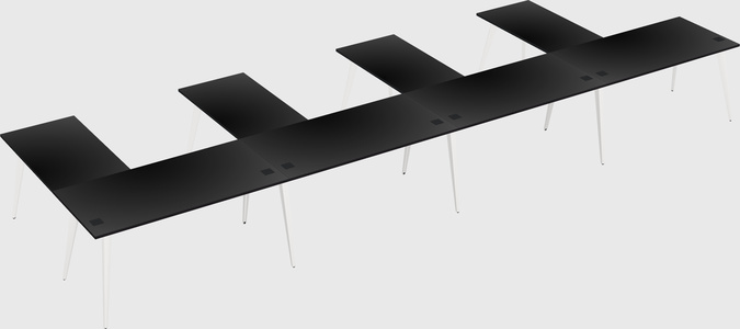 Modern l-shaped office desk