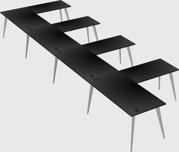 Modern l-shaped office desk