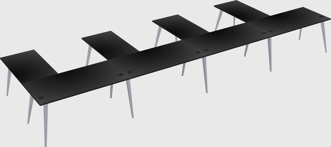 Modern l-shaped office desk