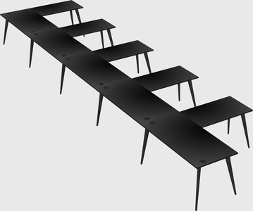 Modern l-shaped office desk
