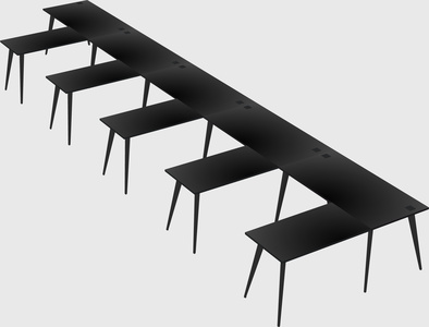 Modern l-shaped office desk