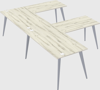 Modern l-shaped office desk