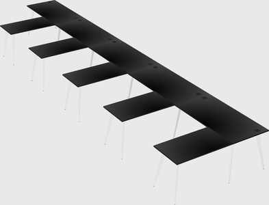 Modern l-shaped office desk