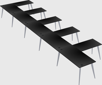 Modern l-shaped office desk
