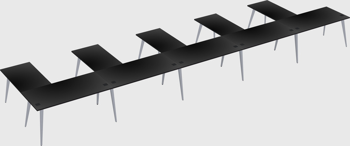 Modern l-shaped office desk