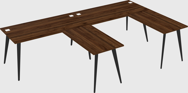 Modern l-shaped office desk