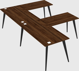 Modern l-shaped office desk