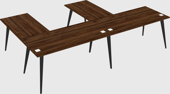 Modern l-shaped office desk