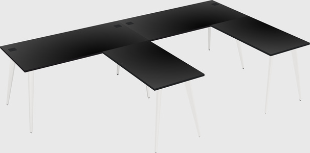 Modern l-shaped office desk