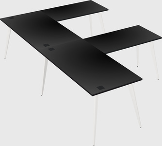 Modern l-shaped office desk