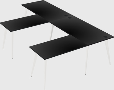 Modern l-shaped office desk
