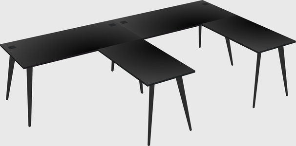 Modern l-shaped office desk