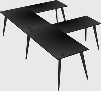 Modern l-shaped office desk
