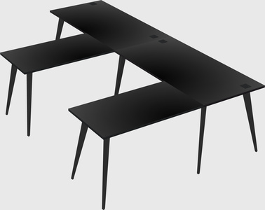Modern l-shaped office desk