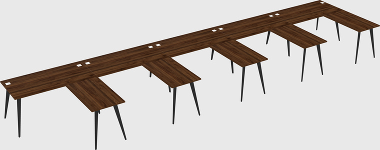 Modern l-shaped office desk