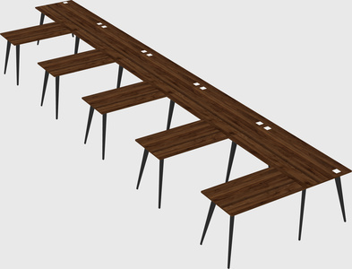 Modern l-shaped office desk
