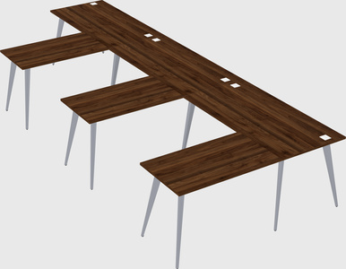 Modern l-shaped office desk