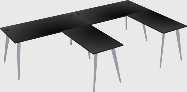 Modern l-shaped office desk