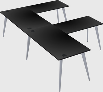 Modern l-shaped office desk