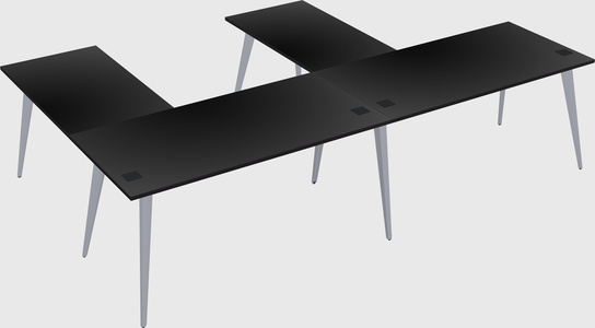 Modern l-shaped office desk