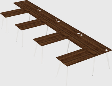 Modern l-shaped office desk