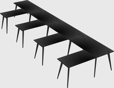 Modern l-shaped office desk