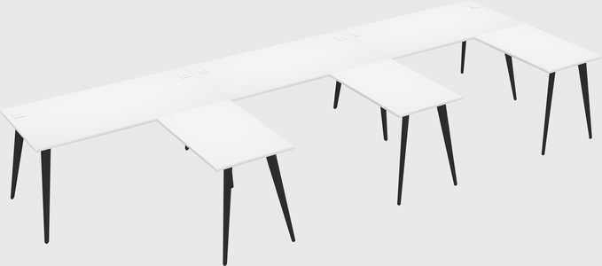 Modern l-shaped office desk