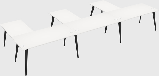 Modern l-shaped office desk