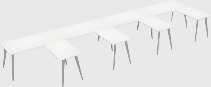 Modern l-shaped office desk