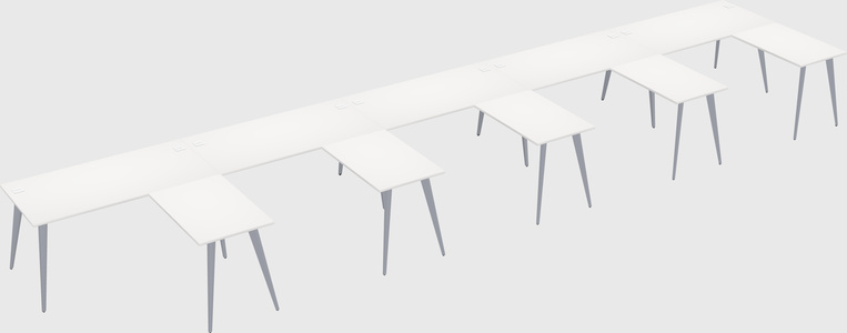 Modern l-shaped office desk