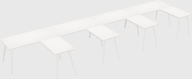 Modern l-shaped office desk