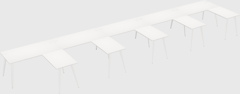 Modern l-shaped office desk
